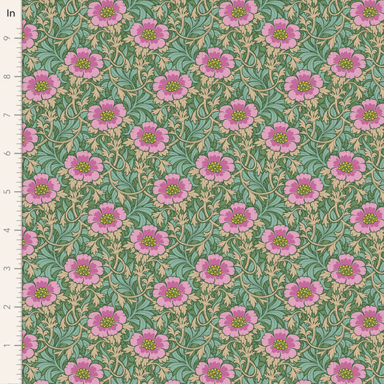 Patchworkstoff "Hibernation", Fb. Sage, Winterrose, Tilda Fabrics