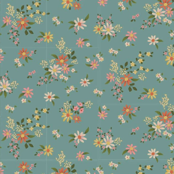 Patchworkstoff "Daisyfield-Teal",Chic Escape, Tilda Fabrics