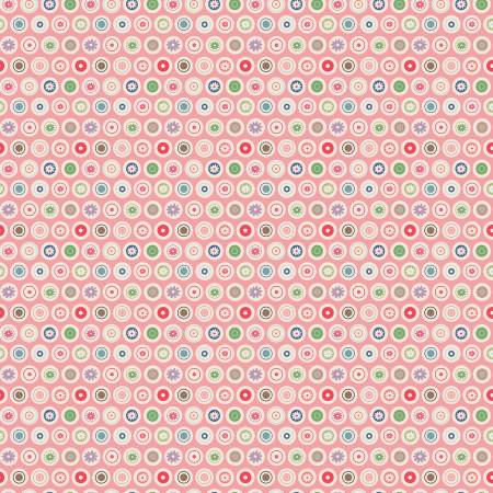 Patchworkstoff "Bee Dots", Fb. Coral, Lori Holt, Riley Blake Designs