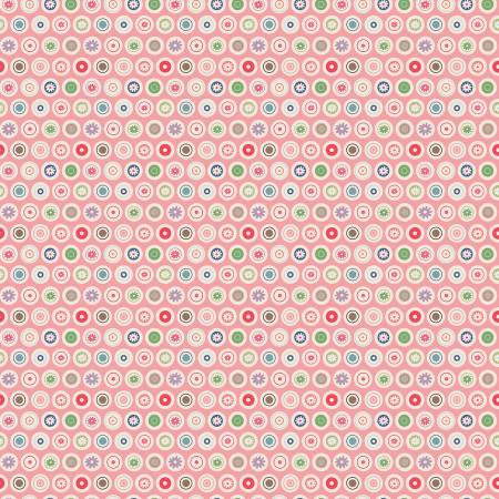 Patchworkstoff "Bee Dots", Fb. Coral, Lori Holt, Riley Blake Designs