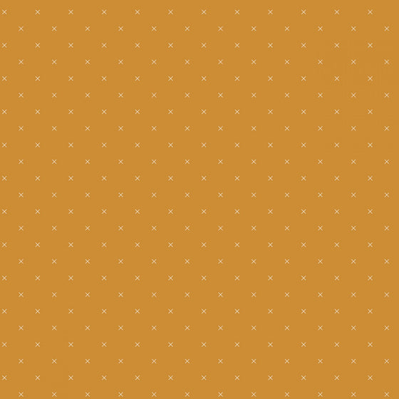 Patchworkstoff "Bee Cross Stitch", Butterscotch, Lori Holt, Riley Blake Designs