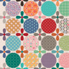 Patchworkstoff "Bee Dots", Home Dec, Multi Color auf Latte, Lori Holt, Riley Blake Designs