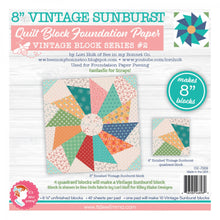  Vintage Sunburst 8", Foundation Paper, Lori Holt It's Sew Emma