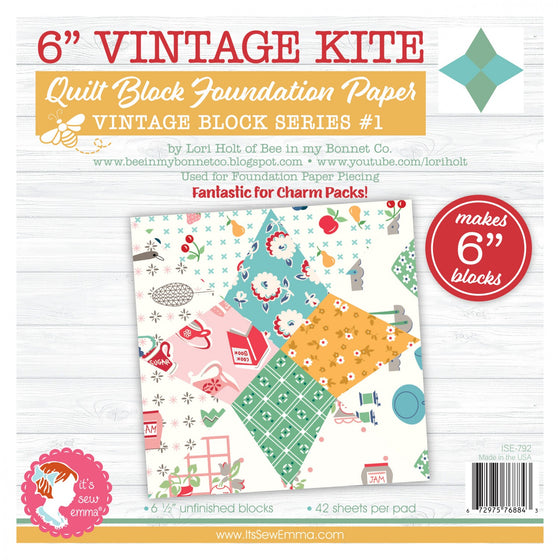 Foundation Paper 6" Vintage Kite, Lori Holt, It's Sew Emma