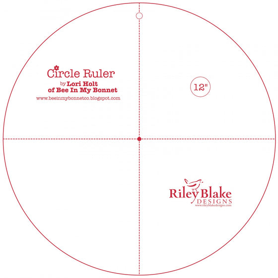 Patchwork Schablone "Circle Ruler", 12 inch, Lori Holt, Riley Blake Designs