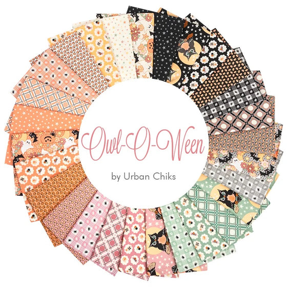 Precut "OWL-O-WEEN", Fat Eight Bundle, Urban Chiks, Moda Fabrics