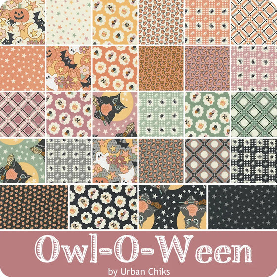 Precut "OWL-O-WEEN", Fat Quarter Bundle, Urban Chiks, Moda Fabrics