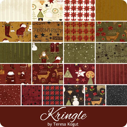 Patchworkstoff "Kringle", Red, Teresa Kogutt, Riley Blake Designs, XMAS