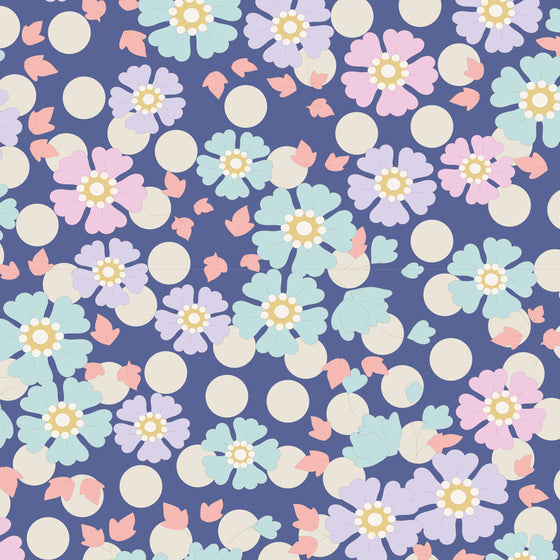 Patchworkstoff "Windflower Blueberry",Plum Garden, Tilda Fabrics