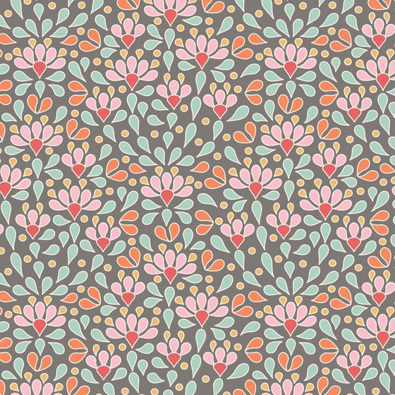 Patchworkstoff "Sea Anemone Grey",Cotton Beach, Tilda Fabrics