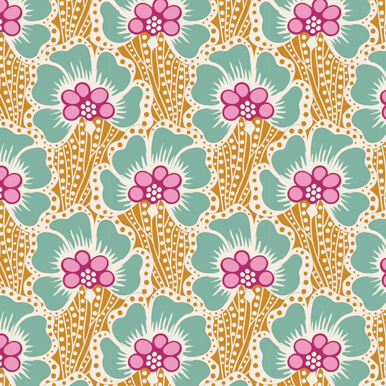 Patchworkstoff "Ocean Flower Honey",Cotton Beach, Tilda Fabrics