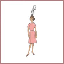  Charm Pink Vintage Lady, Anhänger, Lori Holt, Riley Blake Designs