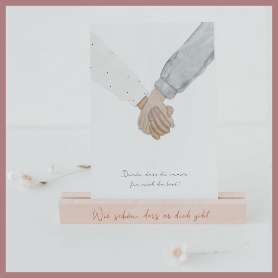Postkarte "Immer da", Eulenschnitt
