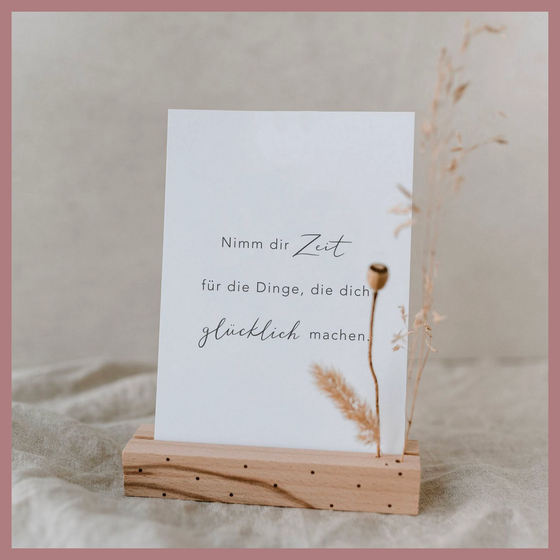 Postkarte "Nimm Dir Zeit", Eulenschnitt